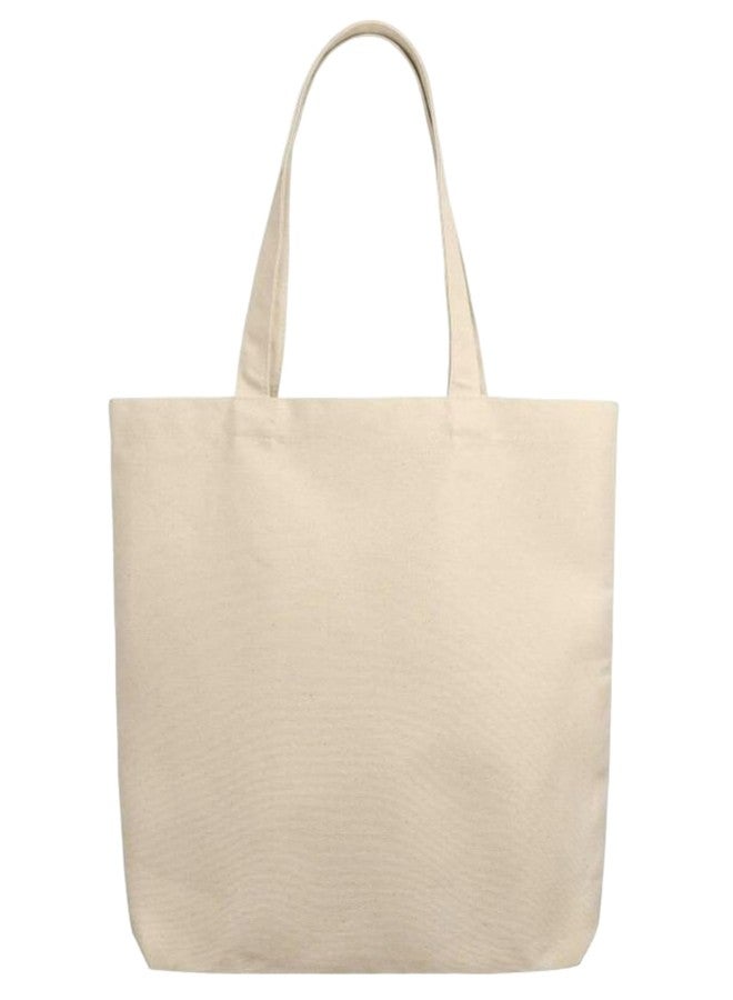 Wofier® Canvas Tote Bag for Women, Plain Tote Bag for painting with Zipper, Reusable Multi-Purpose Cotton Bags for School/Gym/Shopping [Pack of 1] - Image 1